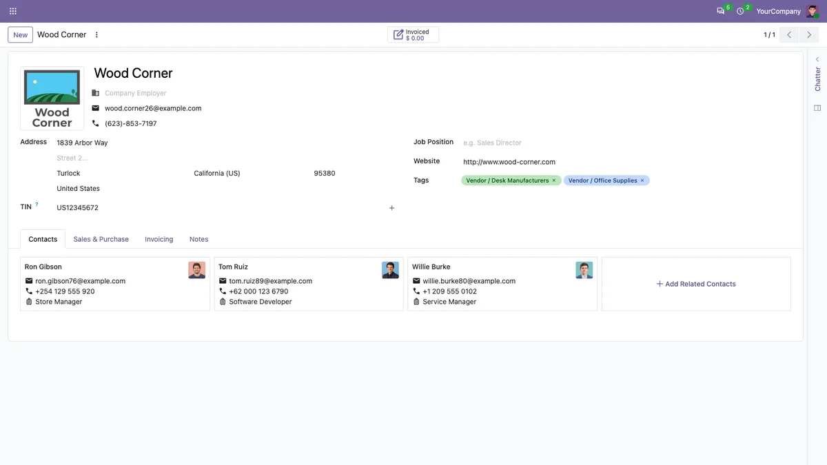 Odoo chatter collapsed into a slim strip in Data Entry layout.
