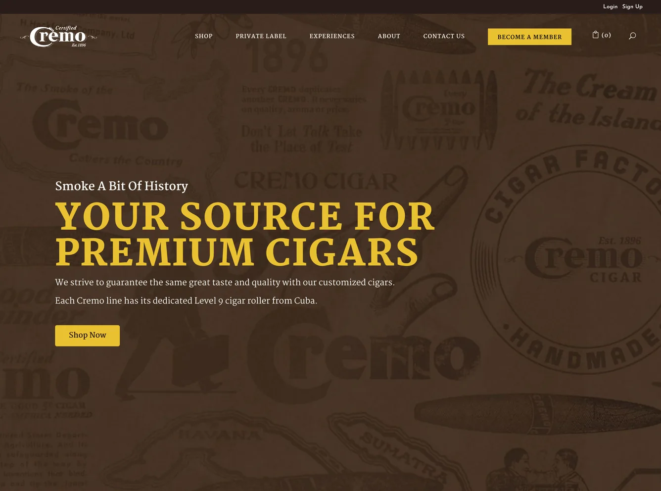 Cremo Cigars website