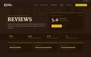 Cremo Cigars Reviews page
