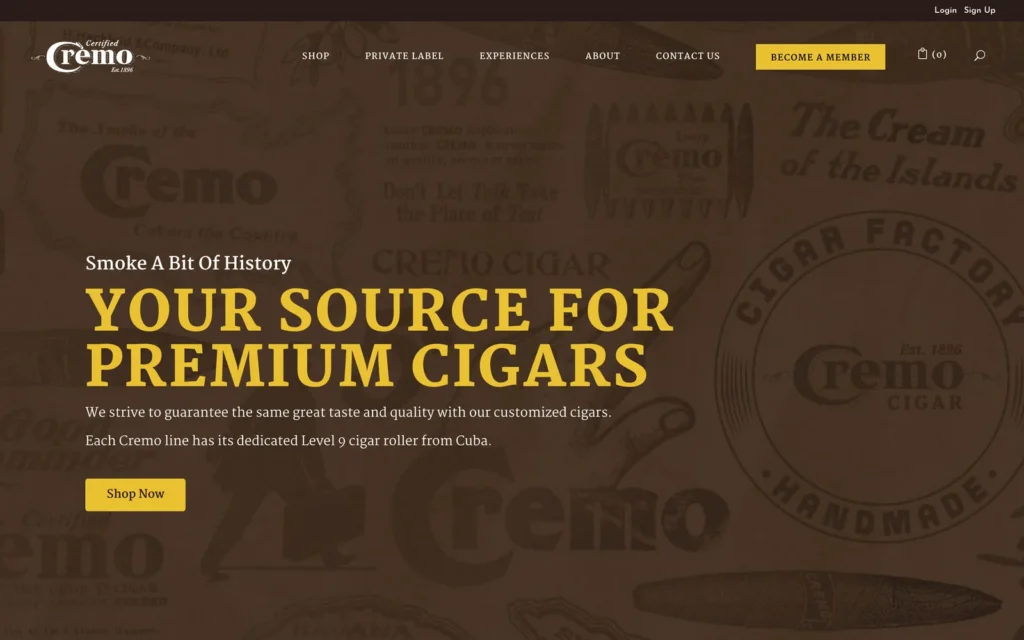 Cremo Cigars homepage
