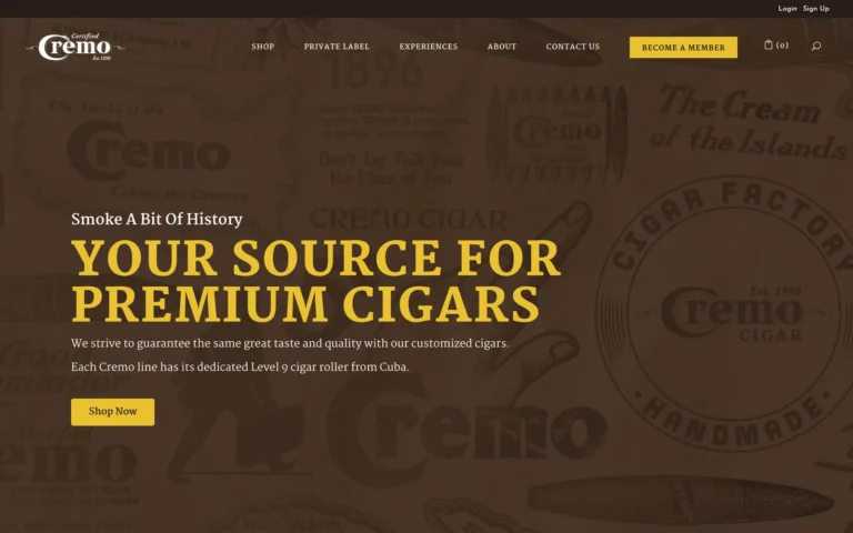 Cremo Cigars: 128 Years of Heritage, 5 Revenue Streams, One WordPress Site