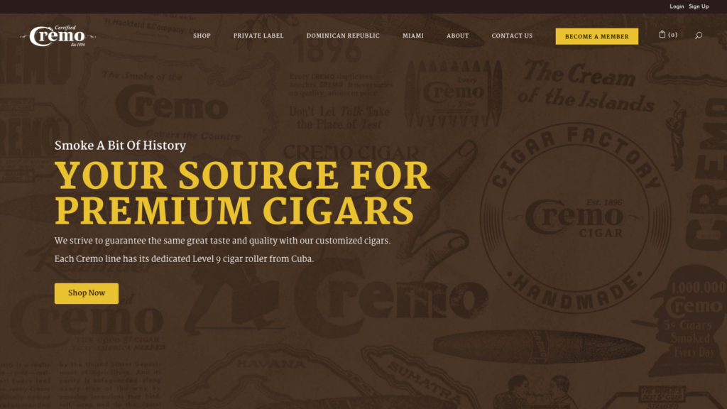 Cremo Cigars: 128 Years of Heritage, 5 Revenue Streams, One WordPress Site