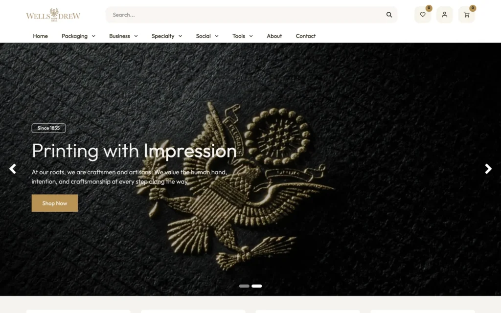 Wells & Drew homepage